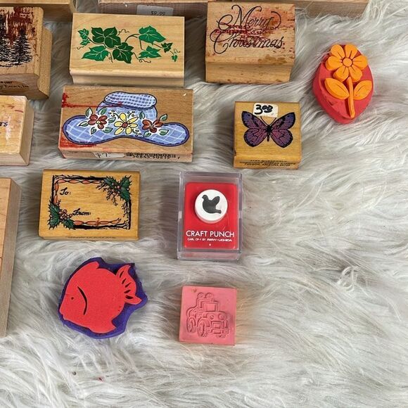 Craft Stamps Assortment and Sizes, Floral, Christmas and more - Picture 5 of 9